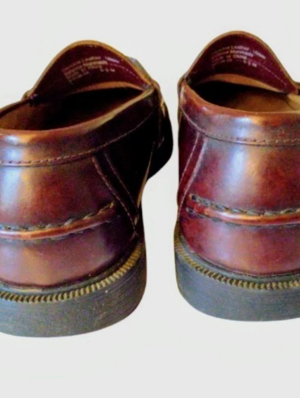 Nunn Bush Mens 9.5 M Brown Leather Penny Loafers Moc Toe Preppy Dress Shoes